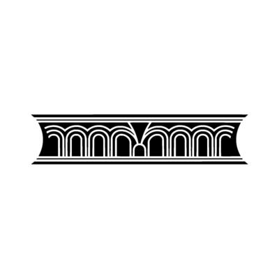 Art Deco Scroll Border, Geometric, Elegant Ornament