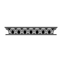 Art Deco Archway Border, Geometric Ornamentation, Linear vector