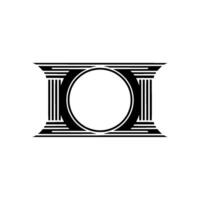 Geometric Archway, Minimalist Emblem, Circular Focus vector