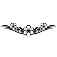 Elegant Floral Border, Minimalist, Lineart vector