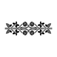 Elegant Floral Border, Vintage, Decorative Element - Symmetrical vector