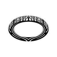 Stylized Tree Ring Emblem, Minimalist vector