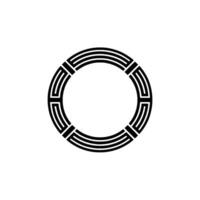 Geometric Circle Emblem, Minimalist, Circular Motif - Symmetry vector