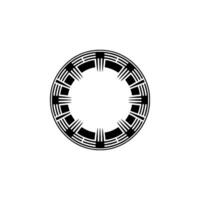 Geometric Circle Emblem, Minimalist, Circular Motif, Composition vector