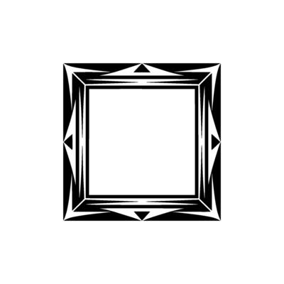 Geometric Frame, Minimalist, Abstract Composition, Modern