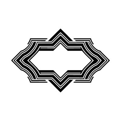 Geometric Deco Frame, Layered Lines, Minimalist, Geometry