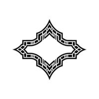 Geometric Deco Frame, Elegant Outline, Minimalist, Diamond vector