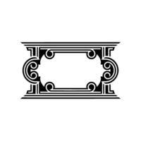 Art Deco Frame, Geometric Ornamentation, Vintage Elegance - Line vector