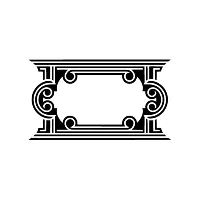 Art Deco Frame, Geometric Ornamentation, Vintage Elegance - Line