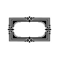 Art Deco Frame, Geometric Ornamentation, Elegant Border, Luxury vector