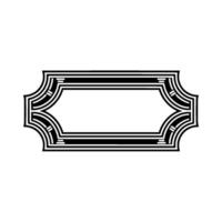 Art Deco Frame, Elegant Ornament, Geometric, Linear vector