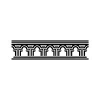 Art Deco Border Geometric Ornamentation, Elegant, Line vector
