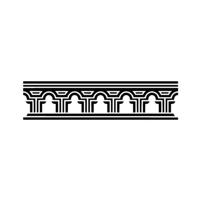 Art Deco Border Geometric Ornamentation, Elegant, Line