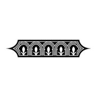 Geometric Arabic Ornament Border, Minimalist vector