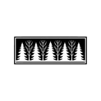 Minimalist Pine Forest Emblem, Rustic Serene vector