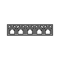 Geometric Deco Border, Elegant Pattern, Linear vector