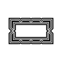 Art Deco Geometric Frame, Elegant Gradient Background vector