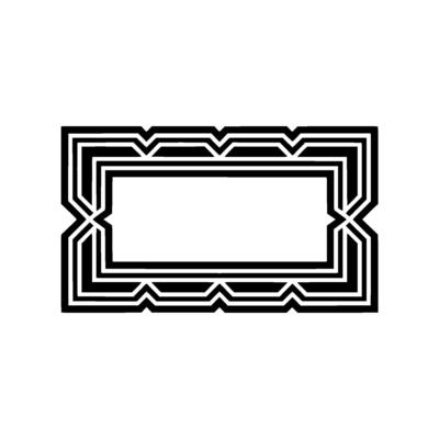 Art Deco Geometric Frame, Elegant Gradient Background