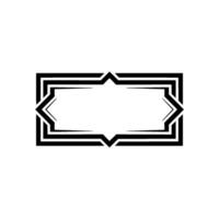 Geometric Deco Frame, Minimalist, Elegant Border, Stylish vector