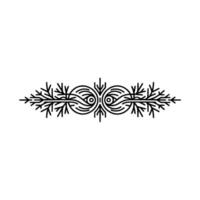 Elegant Line Art Border, Vintage Element vector