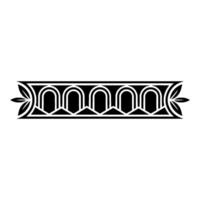 Art Deco Ornament Border, Geometric, Vintage Style, Line art vector