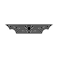 Geometric Deco Wing Emblem - Vintage Style vector