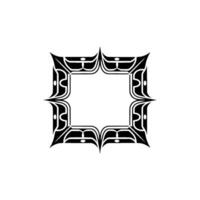 Geometric Tribal Frame, Minimalist, Elegant Border vector