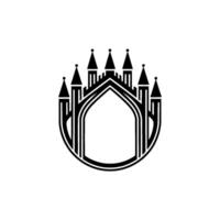 Intricate Citadel Emblem, Geometric, Minimalist vector