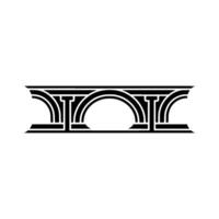 Art Deco Arch Ornament, Geometric, Vintage Style, Pattern vector