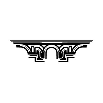 Art Deco Archway, Geometric Ornamentation, Minimalist - Pattern