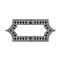 Art Deco Frame, Geometric Ornamentation, Elegant Border, Stylized vector