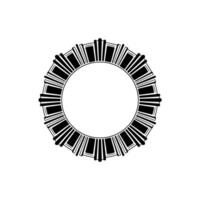 Geometric Radial Frame, Minimalist, Circle vector