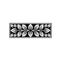 Elegant Botanical Border, Vintage Style - Leaf vector