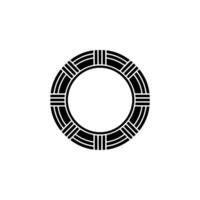 Geometric Circle Emblem, Minimalist, Circular Motif - Composition vector