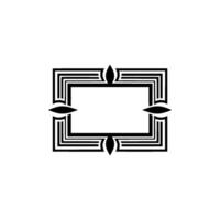 Art Deco Frame, Geometric Ornament, Vintage Element, Retro vector