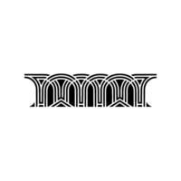 Art Deco Geometric Border, Streamlined Elegance, Pattern vector