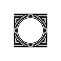 Geometric Circle Emblem, Minimalist, Retro Aesthetic vector
