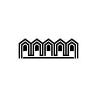 Geometric Horizon, Minimalist Architecture Silhouette vector