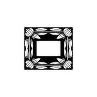 Geometric Deco Frame, Minimalist, Blank Space - Pattern vector