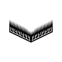 Geometric Spike Emblem, Minimalist, Sharp Contrast vector