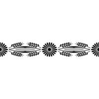 Stylized Floral Border, Minimalist, Decorative Element vector