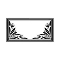 Elegant Botanical Frame, Vintage Style, Minimalist vector