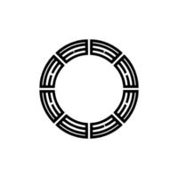 Geometric Circle Emblem, Minimalist, Modern Abstract vector