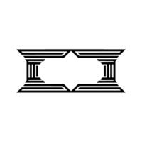 Geometric Temple Frame, Minimalist, Geometry vector