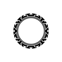 Tribal Circle Frame, Bold Geometric vector