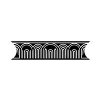 Geometric Archway, Streamlined Deco Border, Minimalist vector