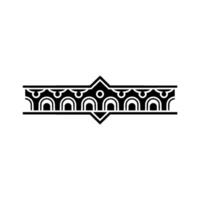 Art Deco Border Ornament, Geometric Elegance vector