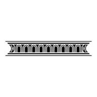Art Deco Architectural Ornament, Linear Border, Ornamentation vector