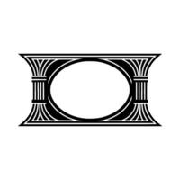 Art Deco Ornament, Classical Frame, Elegant vector