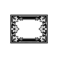 Elegant Lily Frame, Vintage Botanical Illustration vector